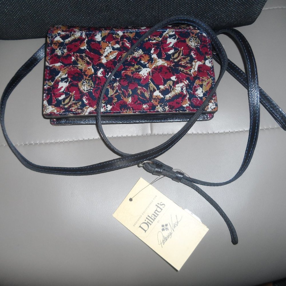 Patricia Nash Scarlet Bloom Floral Leather Aprical